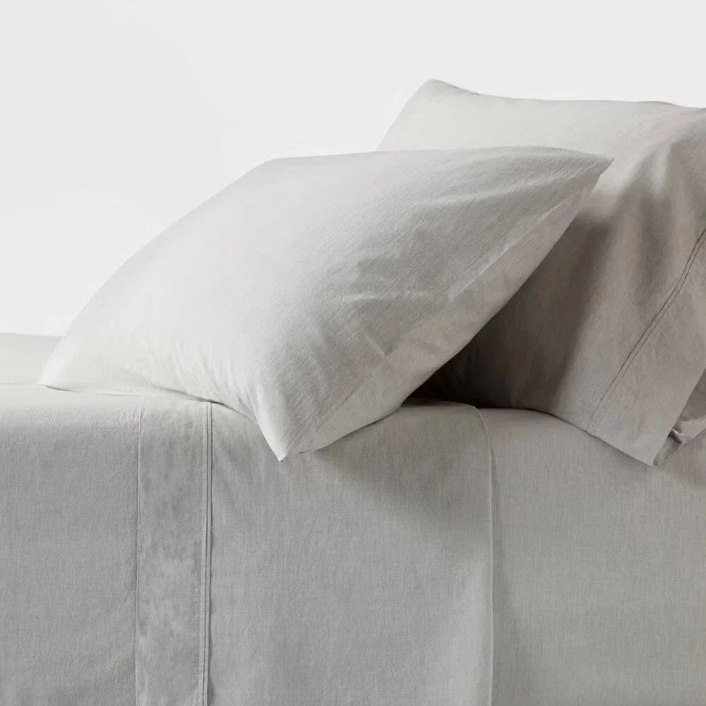 Threshold 250 Thread Count Organic Cotton Percale 4-Piece Sheet Set